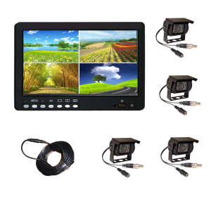 7inch Split Quad LCD Monitor Rear View Camera System