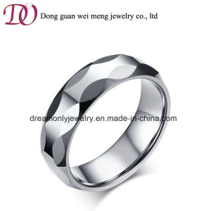 Faceted Tungsten Ring Steel Ring