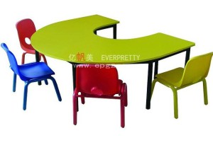 New Deign Children Furniture School Wooden U-Shape Table and Chair
